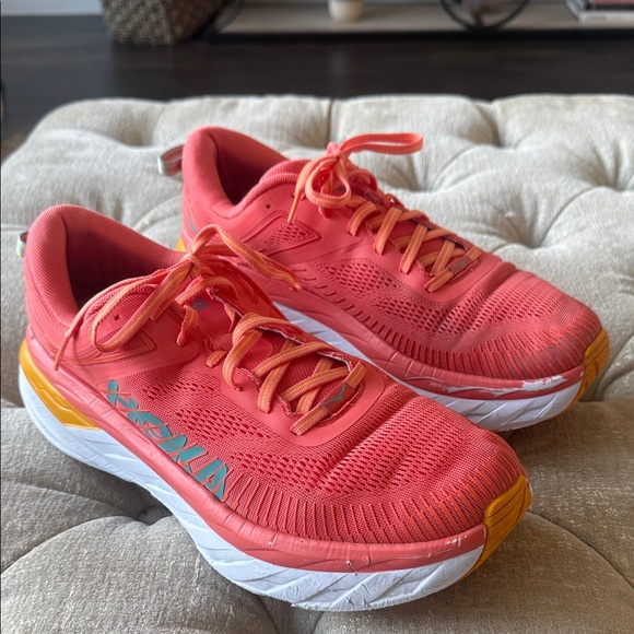Hoka Shoes - Hoka Bondi Women's 12 Vibrant Coral Athletic Shoes